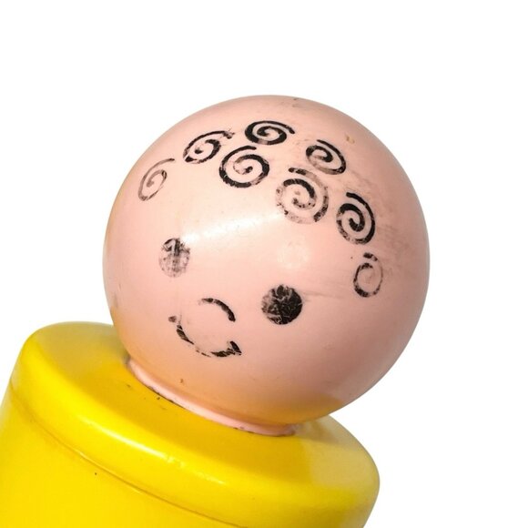 Lot Of 3 1974 Fisher Price Little People Jumbo Yellow Figures 3 1/2" - Picture 4 of 9